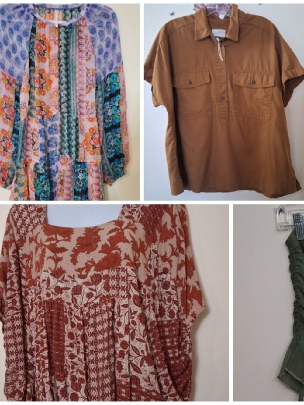 Lot Of 5 Women’s Boho Tops S Size M Clothing Bundle Anthropologie Edikted Etc